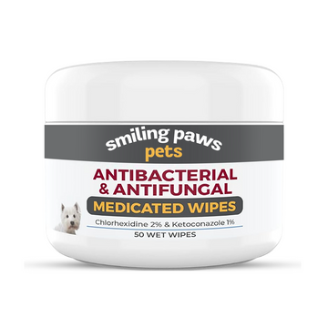 Antibacterial & Antifungal Wipes for Dogs & Cats