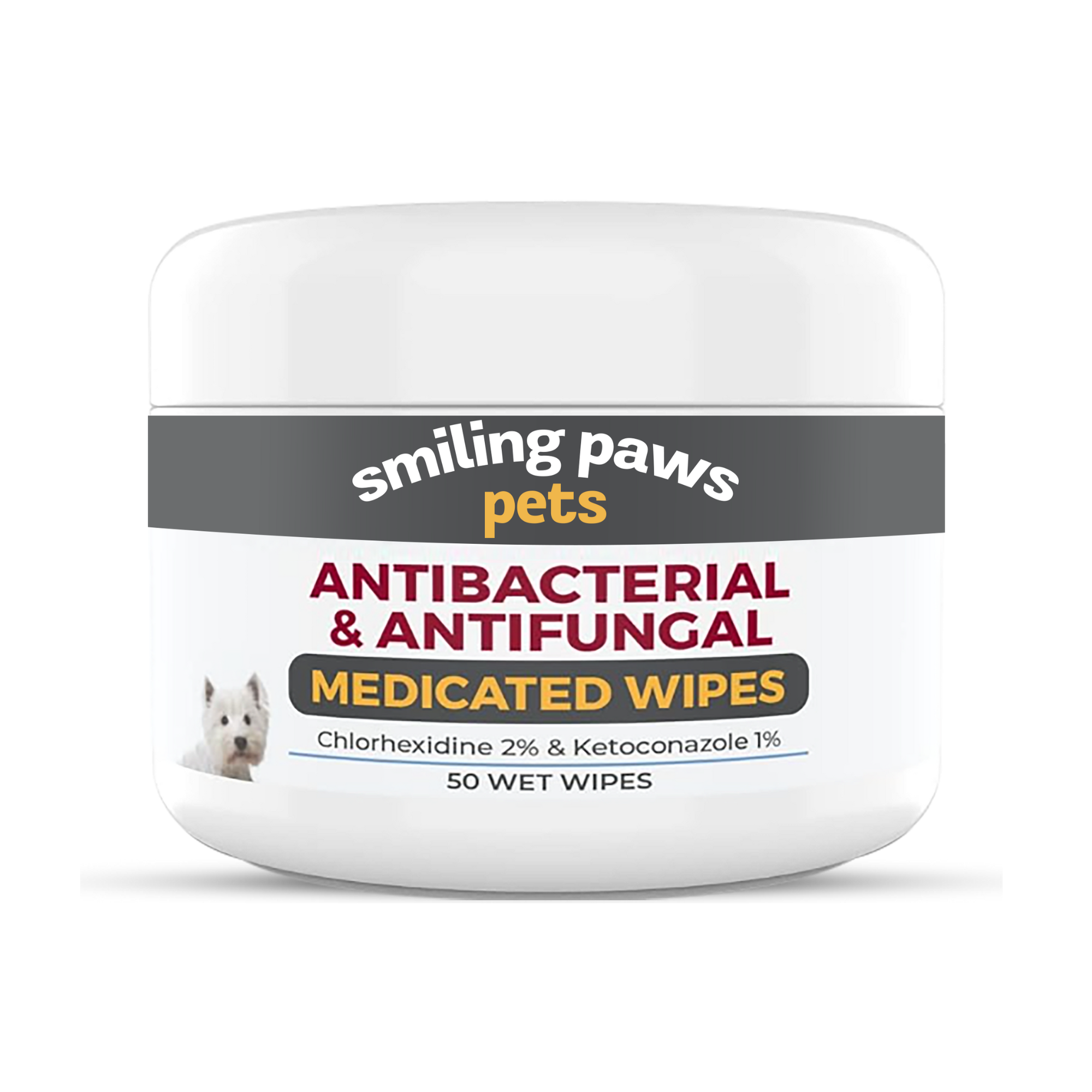 Antibacterial & Antifungal Wipes for Dogs & Cats